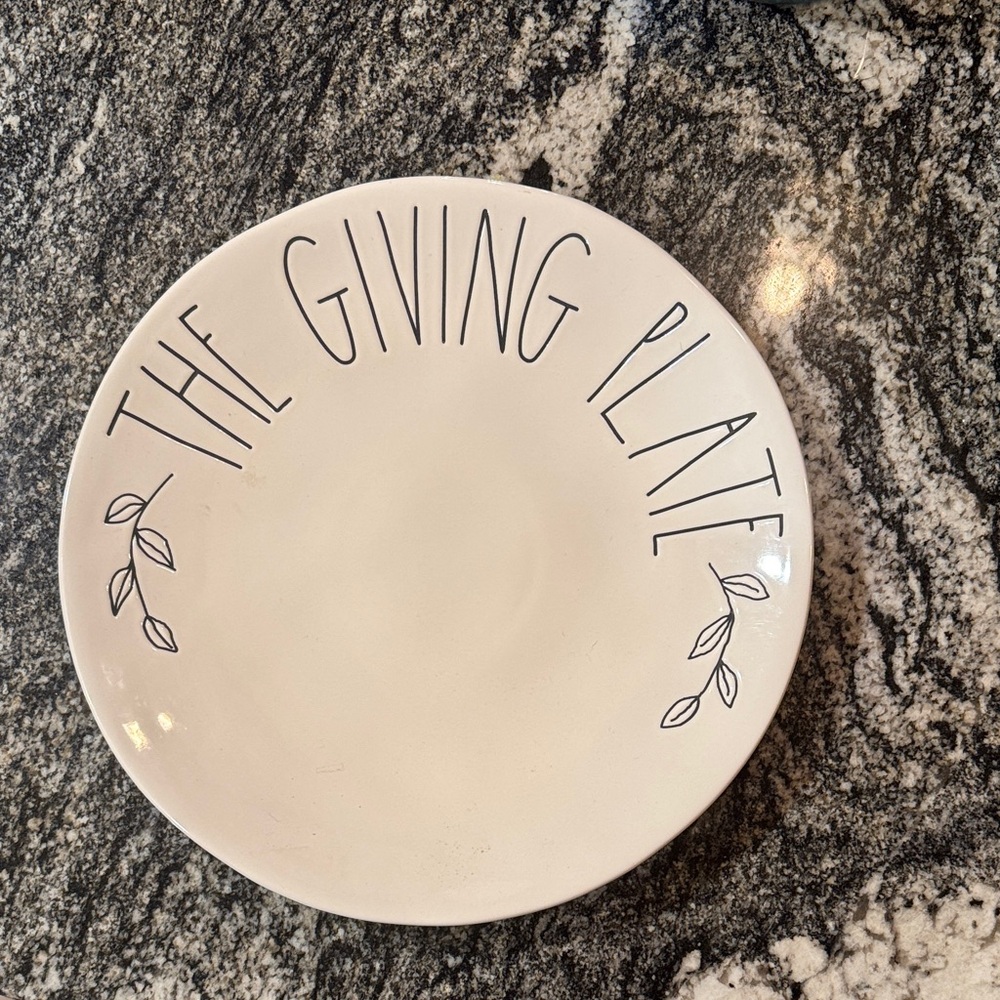 Rae Dunn The Giving Plate - Cream Ceramic